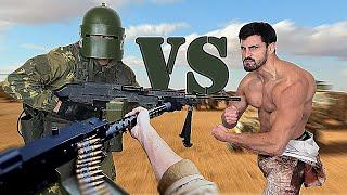 LMG Pain Gauntlet VS Airsoft Alfonse *INSANE DAMAGE*  Bodybuilder VS Painful Airsoft Challenge