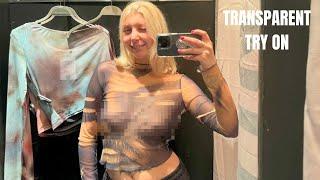 See-Through Try On Haul  Transparent Lingerie and Clothes  Try-On Haul At The Mall