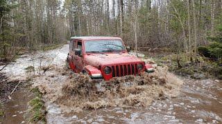 New stock Jeep Rubicon 2019 on hardest Russian Offroad