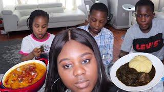 Cook With Me I Cooked Traditional Edo Black Soup For My American KidsYou wont believe their reactn