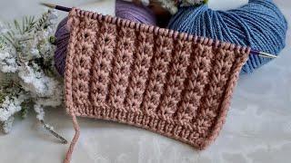 КРАСИВЫЙ РЕЛЬЕФНЫЙ УЗОР ДЛЯ ШАПОК И СВИТЕРОВ  BEAUTIFUL KNITTING PATTERN