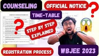 WBJEE 2023 Official Counselling Notice  How to do registration & Seat allotment? Step by step