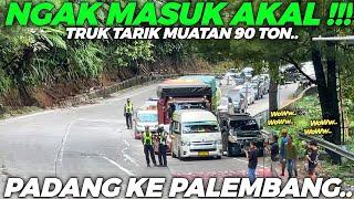 APA BISA. MUSTAHIL  Truk Dari SWEDIA Tarik Muatan Seberat 90 Ton Sitinjau Lauik Menuju Pelembang