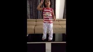 Nikki - 4 year old girl dancing on coffee table from Singapore