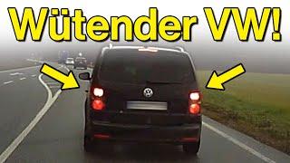 Irres Überholen heftiger Reifenplatzer und blindes rüberziehen  Dashcam Deutschland #058 #germany