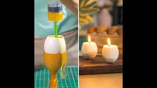 Amazing flower candle idea  What a beautiful craft #woodmood #shorts #candle #diy