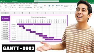  Como hacer un DIAGRAMA de GANTT en Excel Super Fácil 2023