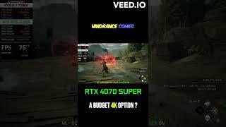 Is RTX 4070 Super a Budget 4K Graphics Card #shorts #gaming #rtx4070 #pcgaming