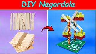 How to Make Popstick Nagordola  DIY Chorki with Popstick  Pahela Boishakh Craft Ideas