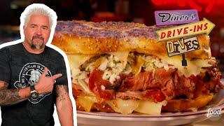 Guy Fieri Eats “World’s BEST” Pastrami Sandwich in Boston  Diners Drive-Ins & Dives  Food Network