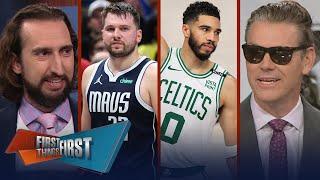 Mavs fall to Celtics in Game 3 Luka fouls out & will BOS complete sweep?  NBA  FIRST THINGS FIRST