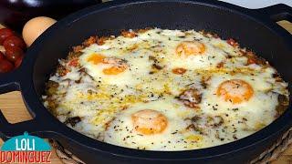 SARTÉN DE BERENJENAS Y HUEVOS RECETA SALUDABLE FÁCIL RÁPIDA Y DELICIOSA - Loli Domínguez