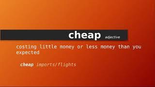 cheap  Meaning of cheap  Definition of cheap  Pronunciation of cheap