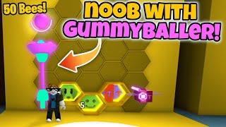 Noob With Gummyballer Gets 50 Bees in 2 Hours Bee Swarm Simulator