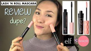 elf LASH n ROLL Mascara - Benefit Roller Lash DUPE?  WEAR TEST & REVIEW