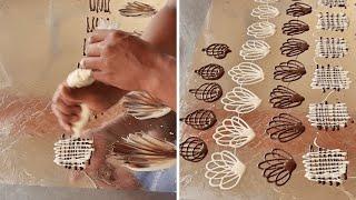 Adornos de chocolate para decorar pasteles  filigranas de chocolate
