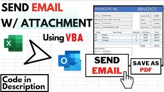Send Email with Attachment Invoice using Excel VBA Button