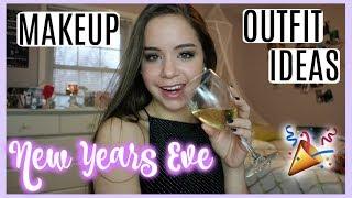 Last Minute New Years Eve Makeup & Outfit Looks Glam & Festive