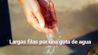 Nuevo León aún sufre por agua hacen filas para obtener un poco de este líquido vital