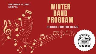 School for the Blind - Winter Program - Dec 20 2023