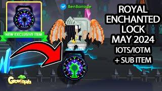 Royal Enchanted Lock + Enchanted Lock + Barbell  Growtopia May 2024 IOTS Grow Pass