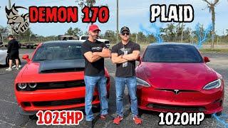 Demon 170 vs Plaid Quarter Mile Shootout  RacerX vs. Dragtimes