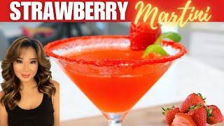 How to make a Strawberry Martini  Sweet and Tangy Strawberry Martini