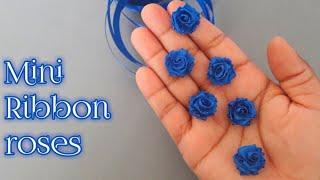 DIY  Ribbon Flowers  How to make ribbon flowers  Easy making with needle  Amazing Ribbon Tricks