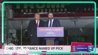 Donald Trump announces Sen. JD Vance as his VP pick first day of RNC kicks off