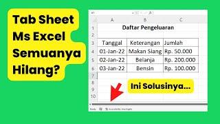 Memunculkan Kembali Tab Sheet Excel yang di Hidden atau Tersembunyi