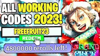 *NEW* ALL WORKING CODES FOR GRAND PIECE ONLINE IN 2023 ROBLOX GRAND PIECE ONLINE CODES