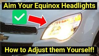  Chevy Equinox ● How to Aim Headlights on a Chevy Equinox or GMC Terrain 2010-2017