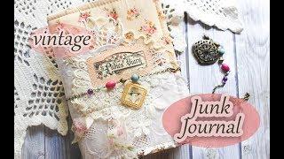 Винтажный блокнот с элементами Junk Journal  Обзор  Vintage junk journal