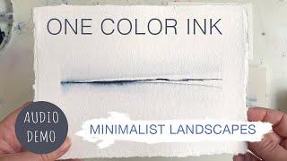 Acrylic Ink Painting Tutorial Minimalist Landscape