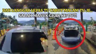 DIDAKWA TERSALAH MASUK GEAR PEMANDU SAGA CABUT LEPAS R3MP0H BAS DI PLAZA TOL TANJUNG MALIM