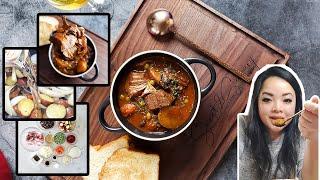 Fork-tender Pork braised in White Wine with Apple and Vegetables