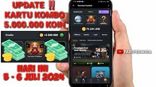 UPDATE ‼️5.000.000 KOIN HAMSTER HARI INI 5 - 6 JULI 2024 #Fariperwira #hamsterkombat