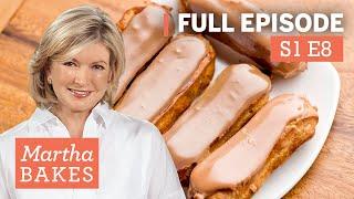 Martha Stewart Makes Puff Pastry 3 Ways Éclair Creme Puffs  Martha Bakes S1E8 Pâte à Choux