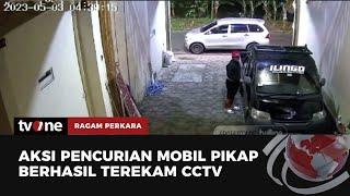 Terekam CCTV Aksi Pencurian Mobil Pikap Saat Terparkir di Garasi  Ragam Perkara tvOne