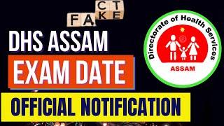 DHS Exam Date OUT OFFICIAL NOTIFICATION  DHS Assam Admit Card