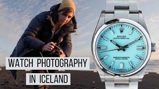 Rolex OP Turquoise in Iceland - Photographing the Oyster Perpetual at Diamond Beach