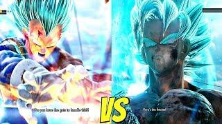 JUMP FORCE - Vegeta SSB Vs Goku SSB 1vs1 Gameplay & EPIC Ending PS4 Pro