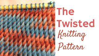  The Twisted Knitting Stitch Pattern - Slanted Knitting Stitch 