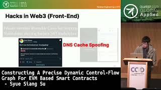 Global AppSec Dublin Constructing A Dynamic CFG For EVM Based Smart Contracts - Syue Siang Su