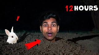  SURVIVE FULL NIGHT CHALLENGE WITH ME  12 घंटे के लिए मिट्टी के अंदर  Will We Survive ? 