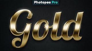 How to Make Gold Text in Photopea  -  Realistic Results
