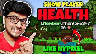 How To Show Player Health Above Their Head Like Hypixel in Minecraft  How To Display Hearts