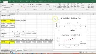 Regression Analysis on Excel