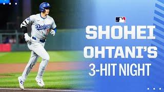 Big night for Shohei Ohtani Launches homer knocks 3 hits  大谷翔平ハイライト