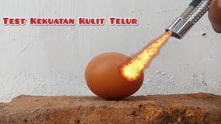 Experiment BAKAR TELUR pake korek gas jet torch